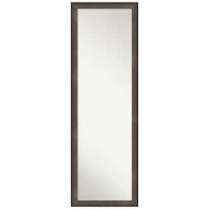Dappled Light Bronze Narrow 16.75 in. x 50.75 in Non-Beveled Modern Rectangle Wood Framed Full Length on the Door Mirror