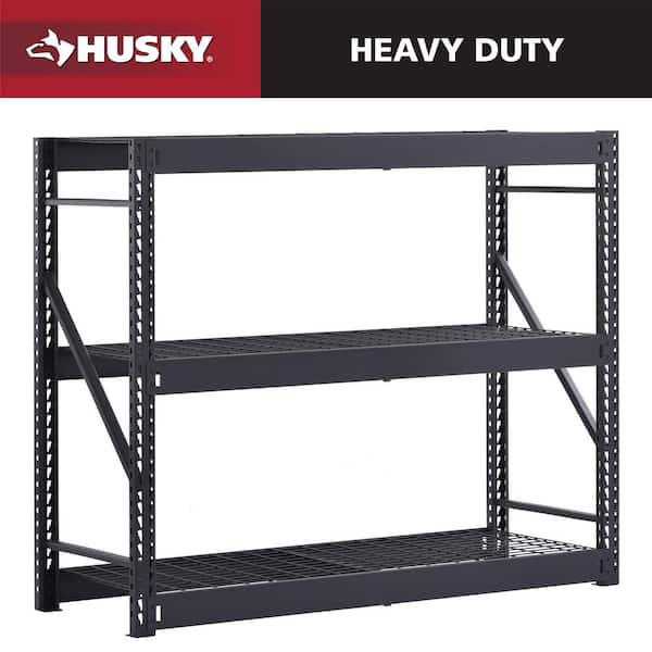3-Shelf Metal Industrial Duty Freestanding Garage Storage Shelving Unit in Black (65 in. W x 54 in. H x 24 in. D)