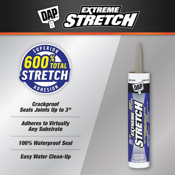 Extreme Stretch 10.1 oz. Limestone Premium Crackproof Elastomeric Sealant (12-Pack)