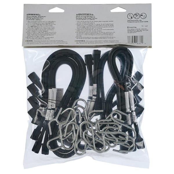 Bungee Cord 6Pk 10" 12" 18" Long Strap Elastic Tie Down variety pack bundle New 