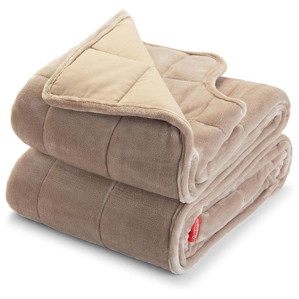 Reviews for Sunbeam Extra Warm 15 lbs. 54 in. x 73 in. Beige Weighted