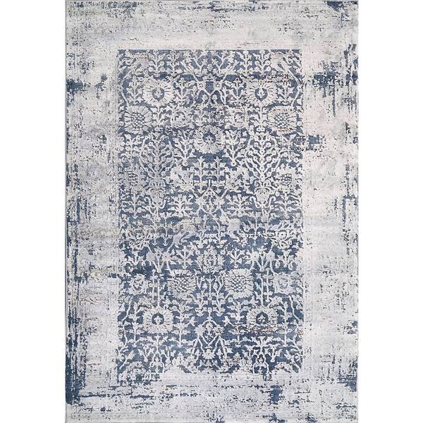 Astro 5 ft. 3 in. X 7 ft. 7 in. Blue/Grey/Ochre Oriental Indoor Area Rug