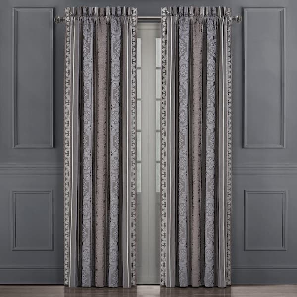 Unbranded Mackay Graphite Graphite Polyester 84" Window Panel Pair