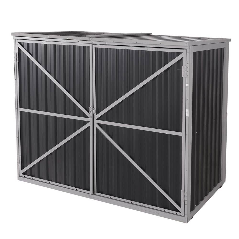 Storage Cabinet 50.4 in. W x 26.7 in. D x 41.4 in. H Black Plastic Outdoor Storage Cabinet price history on PriceWatchPro