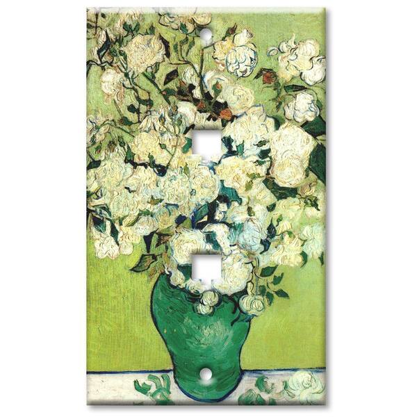 Art Plates Van Gogh Vase of Roses 2 Phone Jack Wall Plate