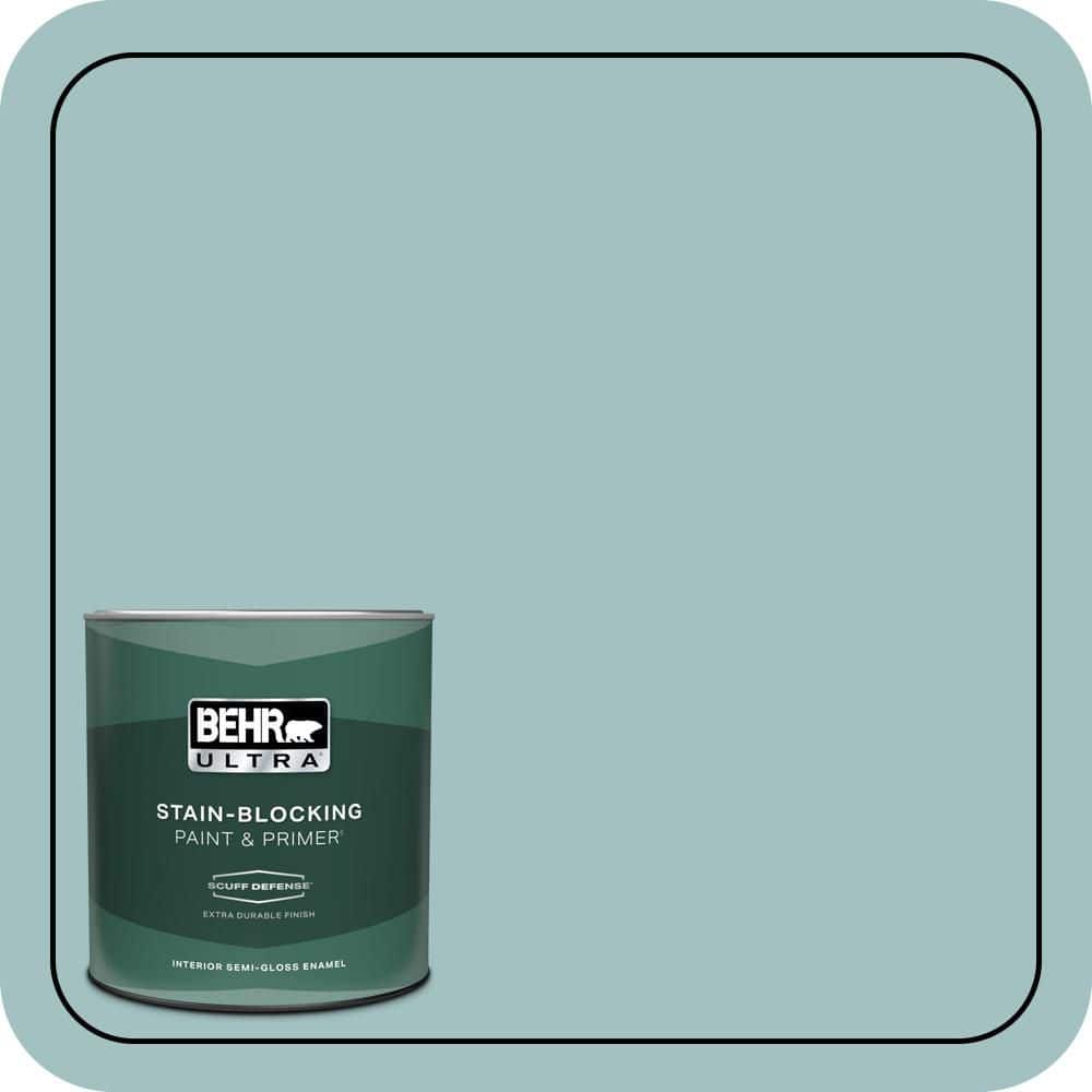 1 qt. #S440-3 Aspiring Blue Extra Durable Semi-Gloss Enamel Interior Paint & Primer price history on PriceWatchPro