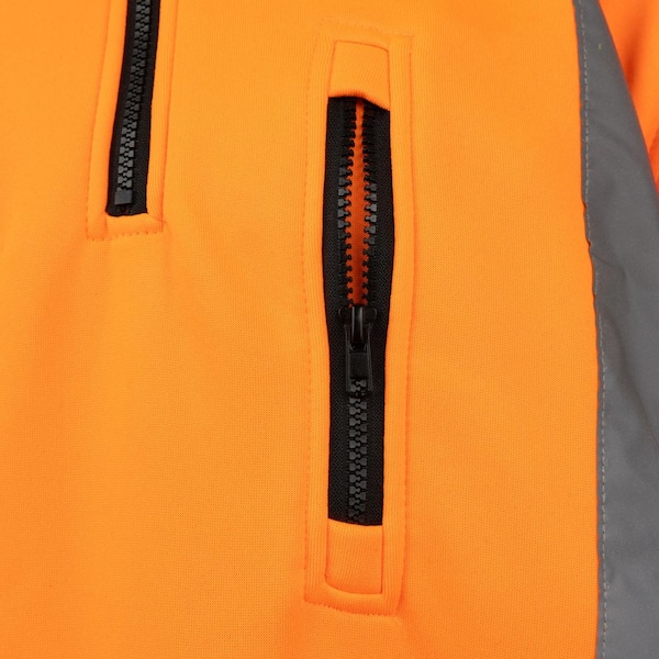 PIP Men's X-Large Hi Vis Orange ANSI Type R Class 3-Quarter-Zip