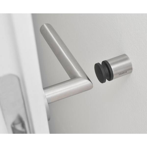Blomus Entra 1-1/2 in. Stainless Steel Brushed Wall Mounted Door Stop for Doors