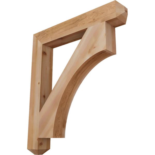 Ekena Millwork 5.5 in. x 48 in. x 42 in. Western Red Cedar Westlake Craftsman Smooth Bracket
