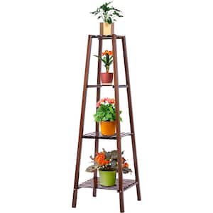 47.2in. Tall Indoor/Outdoor Bamboo Wood Multifunctional Plant Stand (4-tiered)