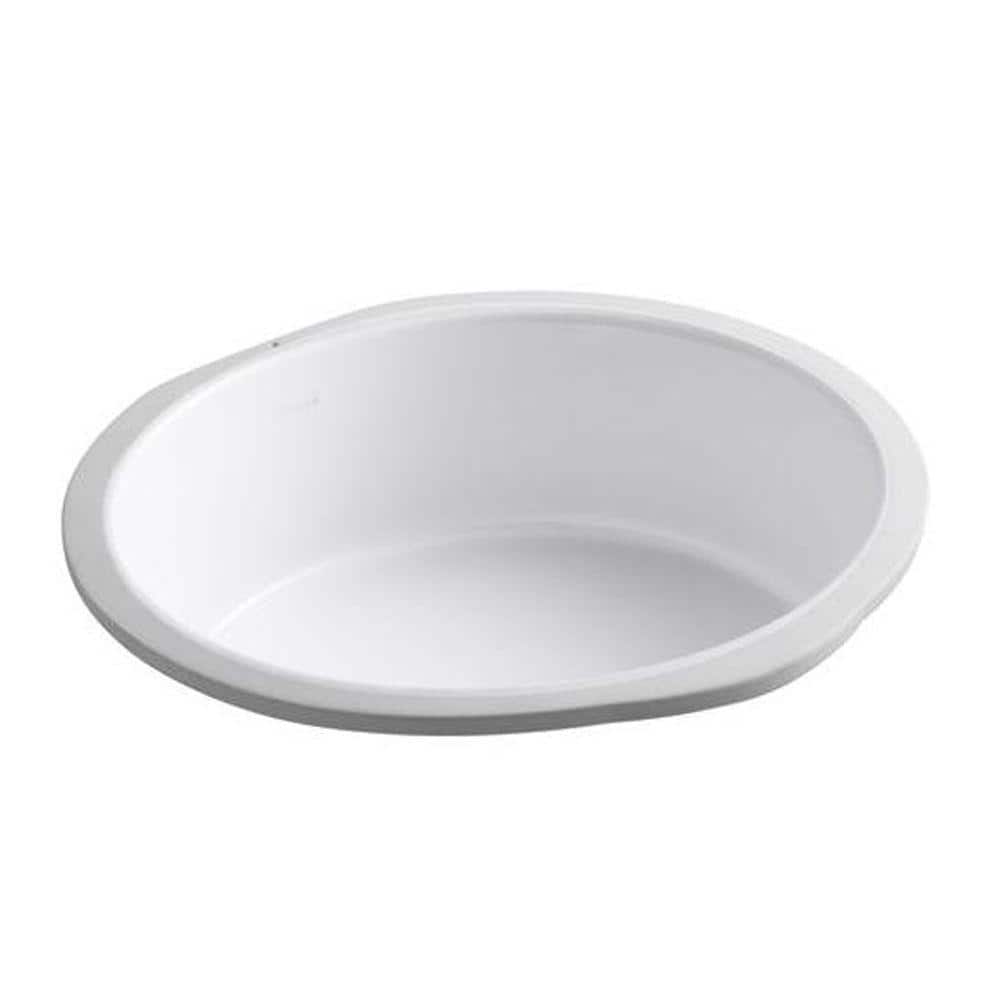Verticyl White Ceramic Round Undermount Bathroom Sink