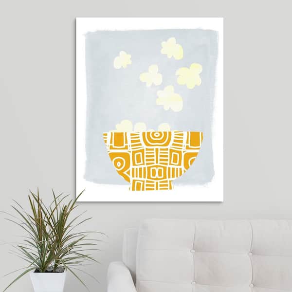 GreatBigCanvas "Bowl of Popcorn" by Linda Woods Canvas Wall Art