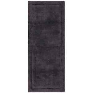Regency Charcoal 24 in. x 60 in. Gray Cotton Machine Washable Bath Mat
