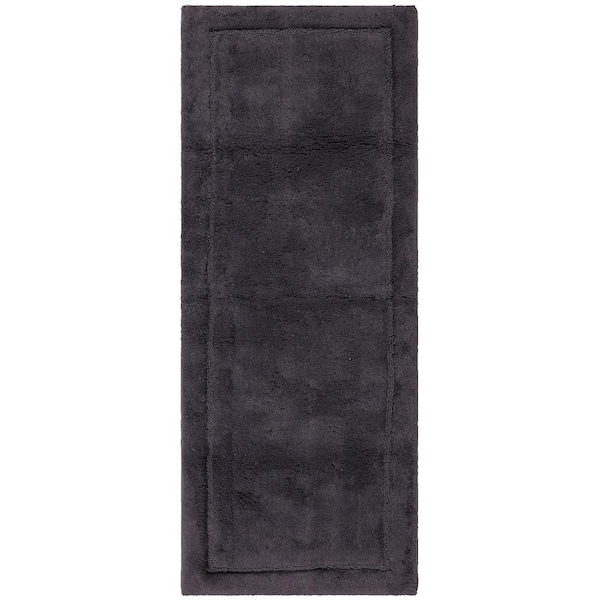 Mohawk Home Regency Charcoal 24 in. x 60 in. Gray Cotton Machine Washable Bath Mat