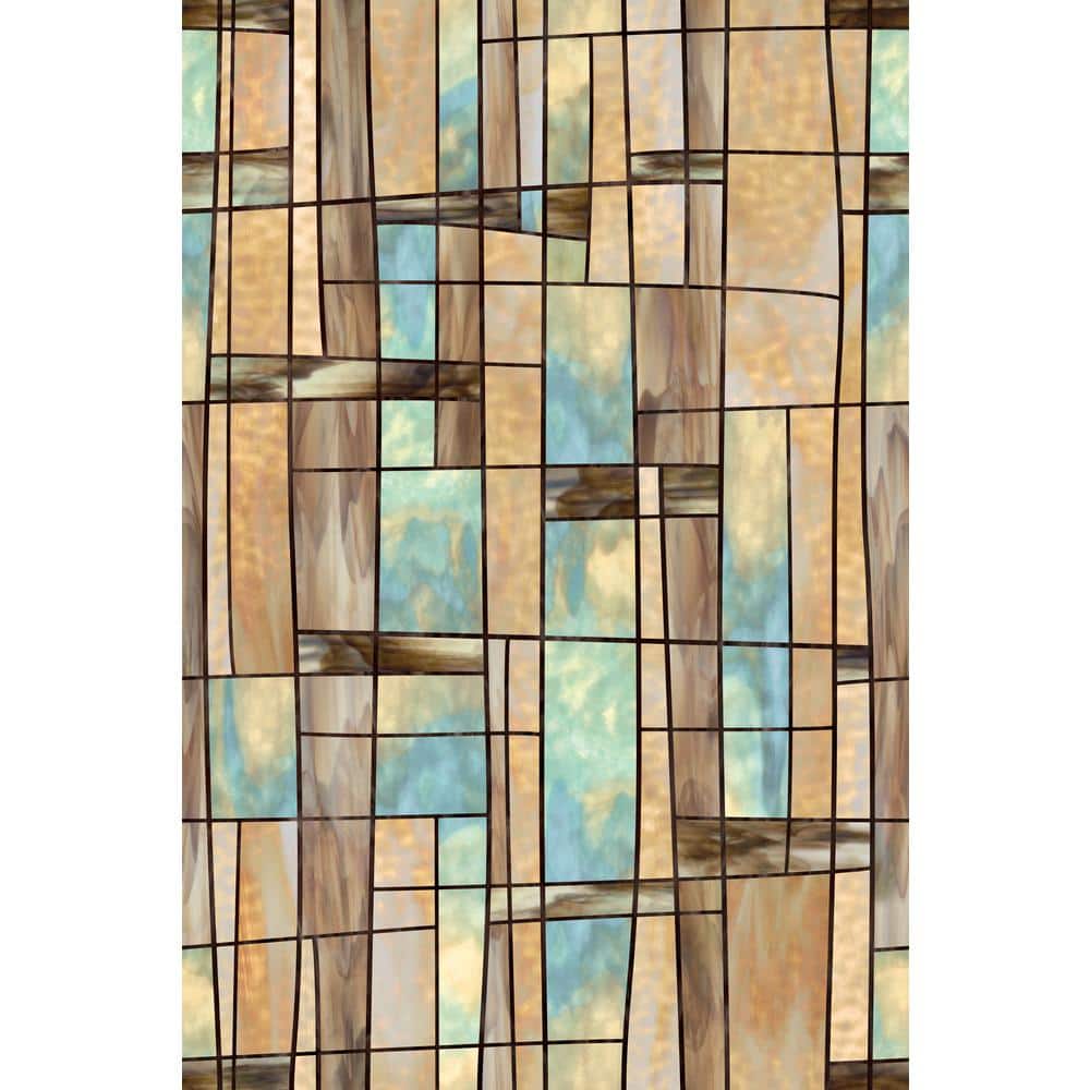 City Lights Multicolor Vinyl Stained Glass Window Film