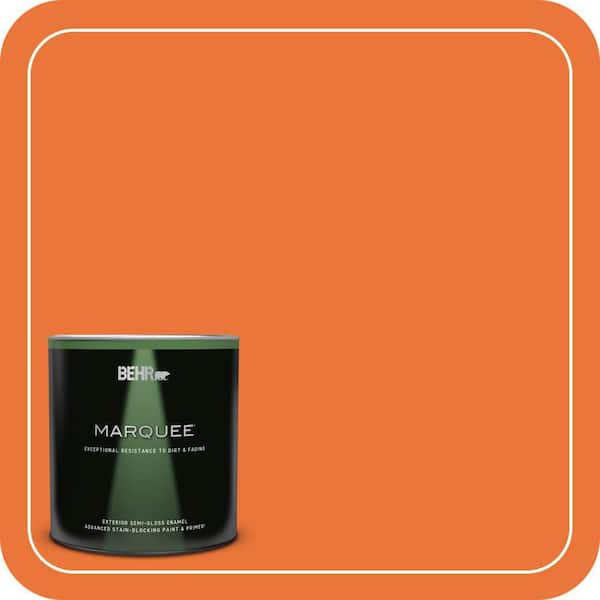 BEHR MARQUEE 1 qt. Home Decorators Collection #HDC-MD-27 Tart Orange Semi-Gloss Enamel Exterior Paint & Primer