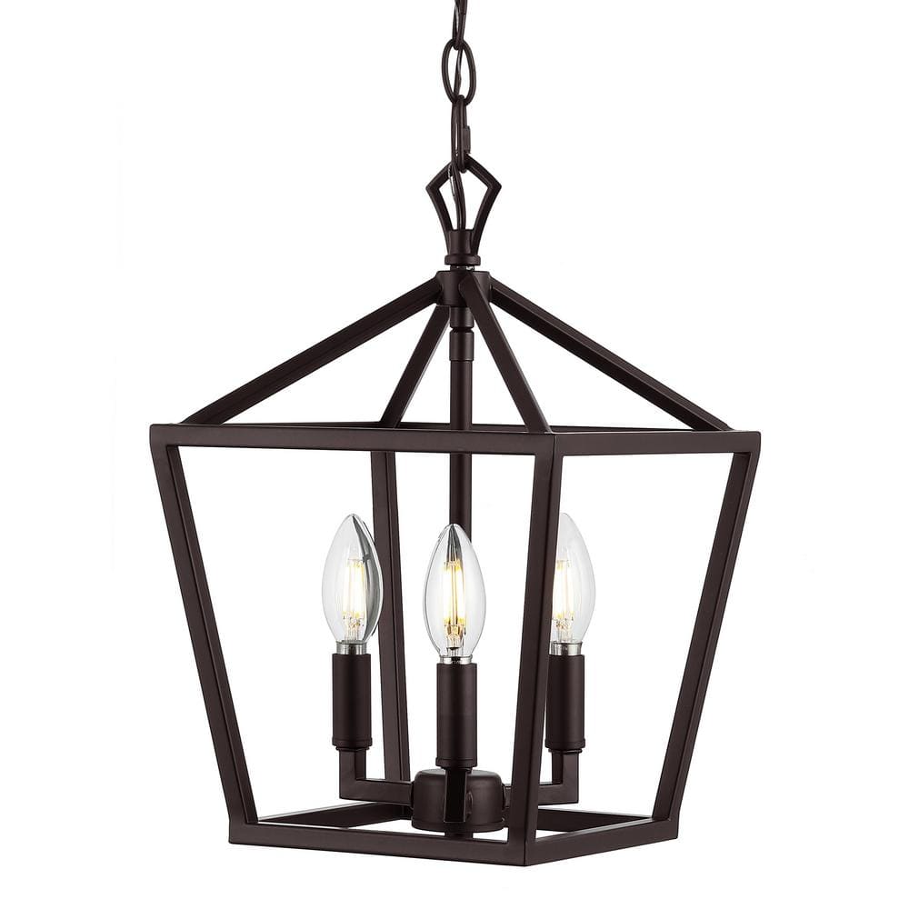 Ojai 10" LED Lantern Pendant in Oil Rubbed Bronze with Adjustable Chain