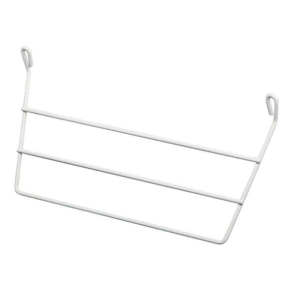 Real Solutions for Real Life 12-1/2 in. White Wire Door Mounted Towel Bar