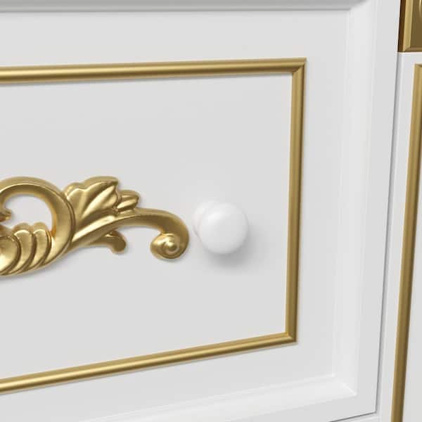 FUFU&GAGA White 76.3 in. Accent Cabinet Office Storage Cabinet