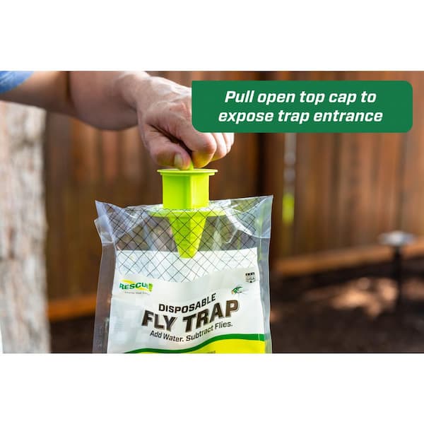 Rescue Outdoor Disposable Fly Trap (4-Pack)