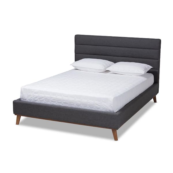 Baxton Studio Erlend Dark Gray King Platform Bed 156 9104 HD The