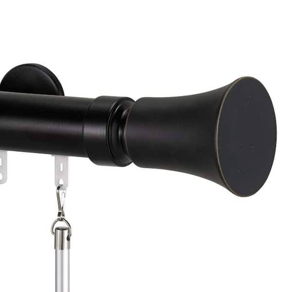 Tekno 40 120 in. Traverse Rod in Black with Tama 40-Finial