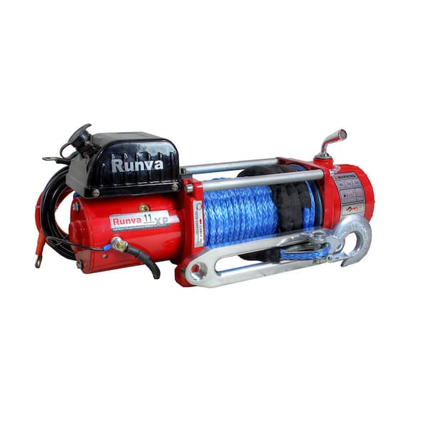 Runva 11,000 lbs. Capacity 12-Volt Wireless Off-Road Electric Winch with 85 ft. Synthetic Rope