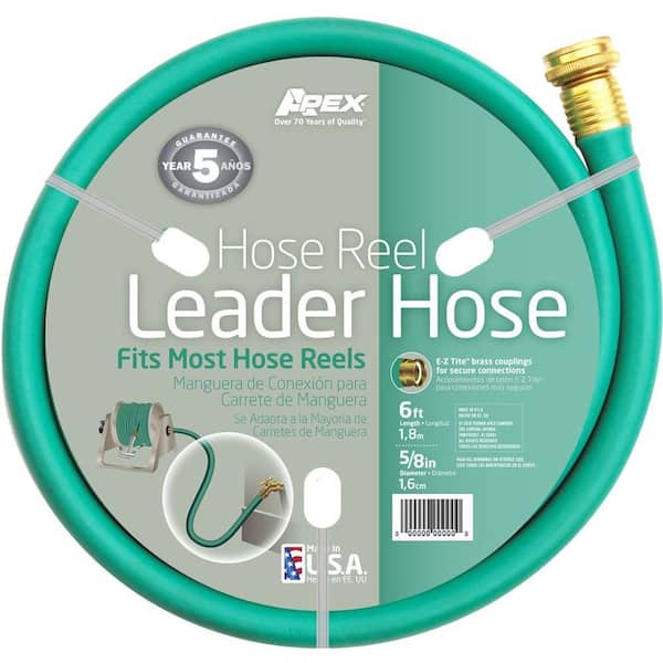 Apex Premium 5/8 in. Dia x 6 ft. Heavy-Duty Water Hose Reel Leader Hose 887  6 - The Home Depot