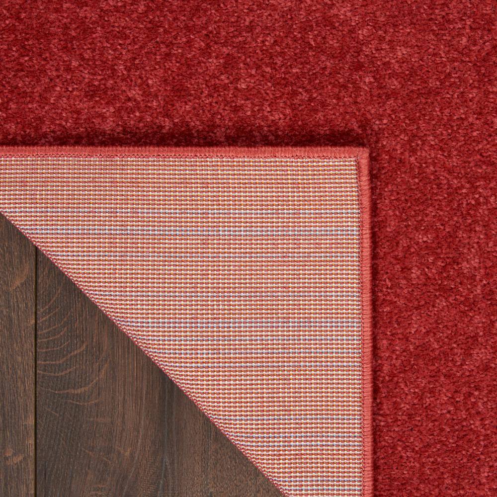 Brick Red Solid Synthetic 5' x 7' Easy Care Indoor/Outdoor Rug