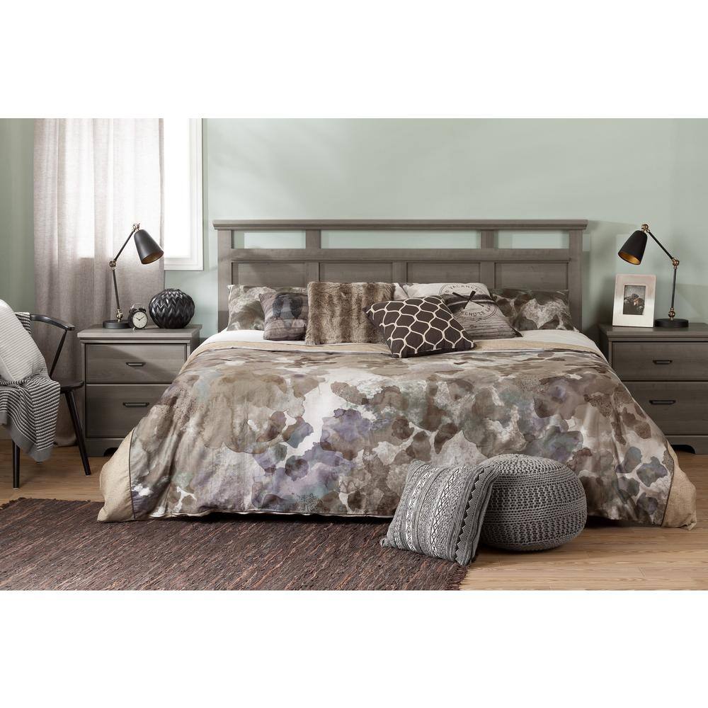 Versa Gray Maple King Wood Headboard