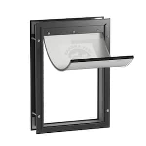 Large Deluxe Aluminum Pet Door for Dogs, Adjustable Tunnel for Walls and Screens up to 2.8 in.