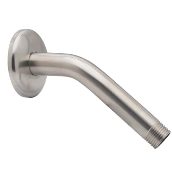 Westbrass 6 in. Shower Arm with Flange in Satin Nickel