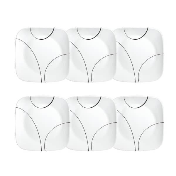 Corelle Simple Lines Vitrelle 6-Piece Contemporary Simple Lines Glass Dinnerware Set (Service for 6)