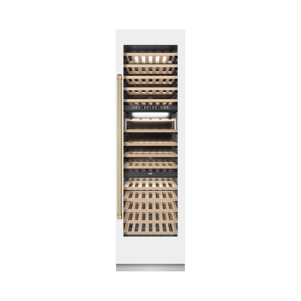 Autograph Edition 24 in. Triple Zone 100-Bottle Column Wine Cooler in White Matte with Champagne Bronze Accents price history on PriceWatchPro
