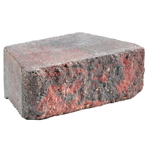 Aspen 11.6-in. x 4-in. x 7-in. Red/Charcoal Concrete Retaining Wall Block (140-Piece Pallet)
