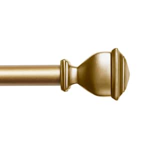 Napoleon 84 in. - 160 in. Adjustable 1 in. Double Outdoor Curtain Rod Kit in Gold with Finial