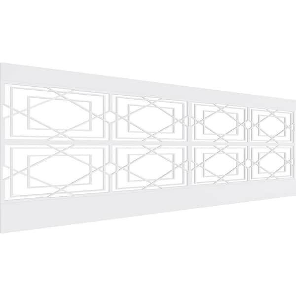 Ekena Millwork 32 in. H x 94-1/2 in. W 21.04 sq. ft. Lakewood PVC ...