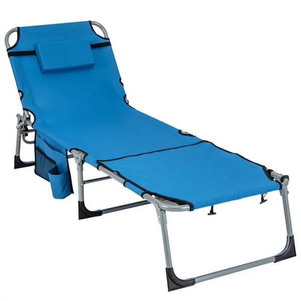 Cubilan Blue 1-Piece Metal Outdoor Recliner
