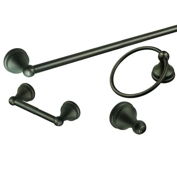 Design House Allante 4-Piece Bathroom Hardware Kit in Oil Rubbed Bronze