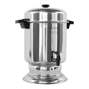 West Bend 30-Cup Silver Commercial Aluminum Coffee Urn Features Automatic Temperature  Control with Quick Brewing 58030 - The Home Depot