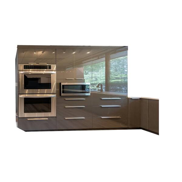 LIFEART CABINETRY Valencia Assembled 24 in. W x 12 in. D x 30 in. H in Gloss White Plywood Assembled Lazy Susan Wall Kitchen Cabinet