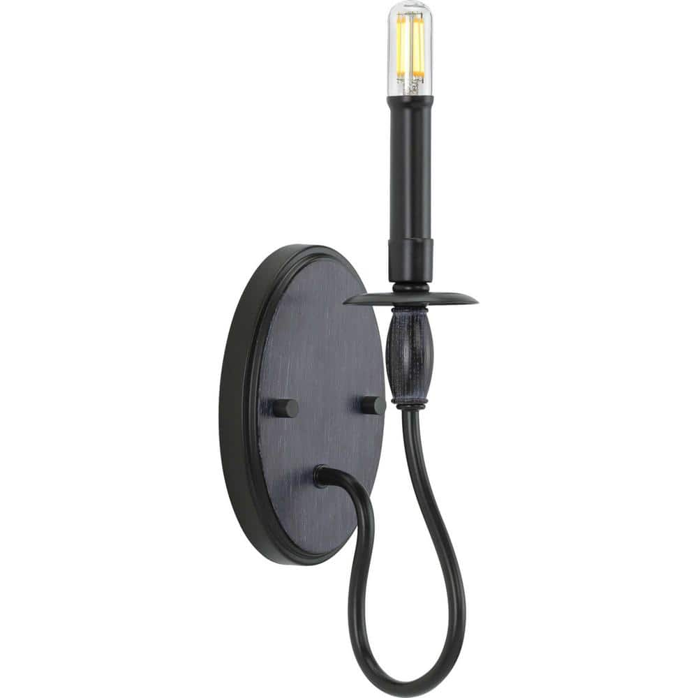 Black Dimmable Direct Wired Electric Wall Sconce