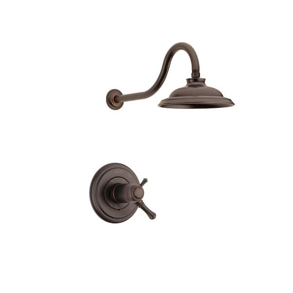 Delta Cassidy TempAssure 17T 1-Handle Shower Faucet Trim Kit in Venetian Bronze with H2Okinetic (Valve Not Included)