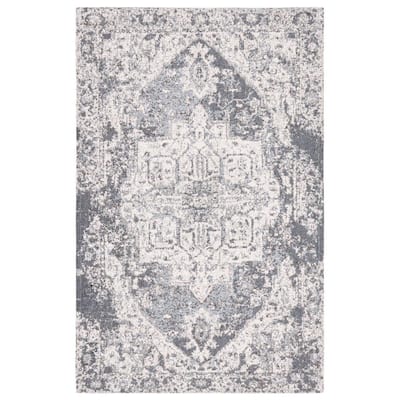 GelPro Nevermove Jordan Grey 2 ft. x 2.8 ft. Machine-Washable Polyester  Designer Accent Area Rug with GellyGrippers 107-1-2434-JDGL - The Home Depot