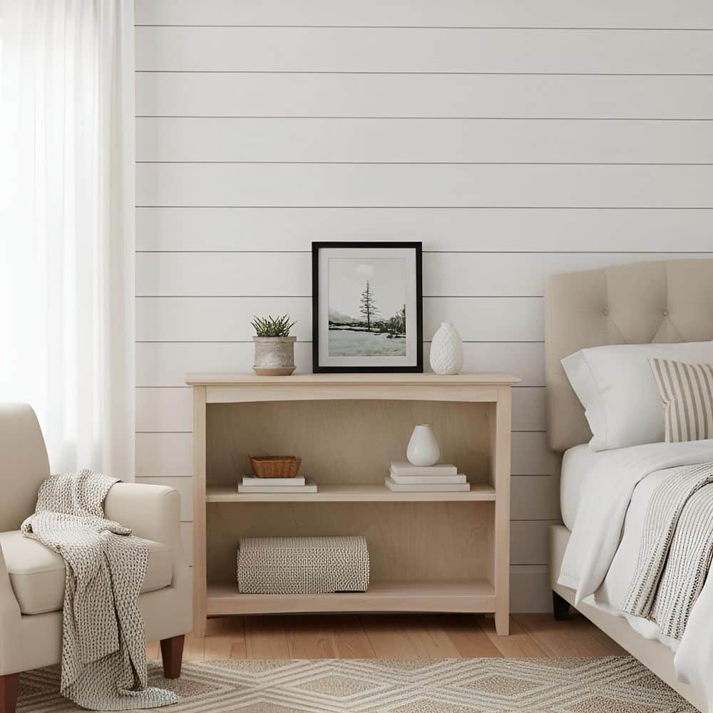 International Concepts 30 in. H Unfinished Solid Wood 2-Shelf