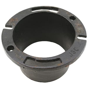 4 in. x 4 in. Inside Caulk Cast Iron Water Closet Flange Extra Heavy with 5 in. ID and No Bead