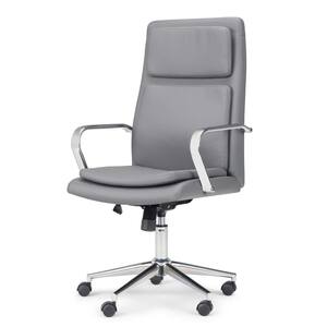 Swanson 23.2 in. Stone Grey High Back Swivel Office Chair In Metal Frame