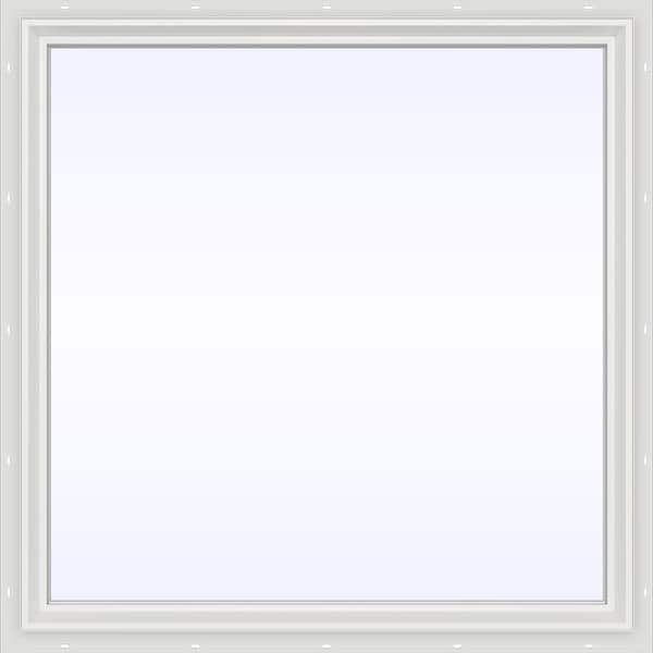 JELD-WEN 47.5 in. x 47.5 in. V-2500 Series White Vinyl Picture Window w/ Low-E 366 Glass
