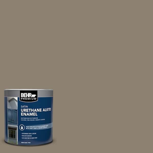 1 qt. #720D-5 Mocha Accent Satin Enamel Urethane Alkyd Interior/Exterior Paint