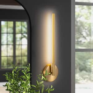 Evan 1-Light Gold Dimmable Modern Linear LED Wall Sconce